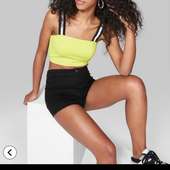 NWOT Wild Fable High Rise Jean Shorts In Black - Picture 3 of 3